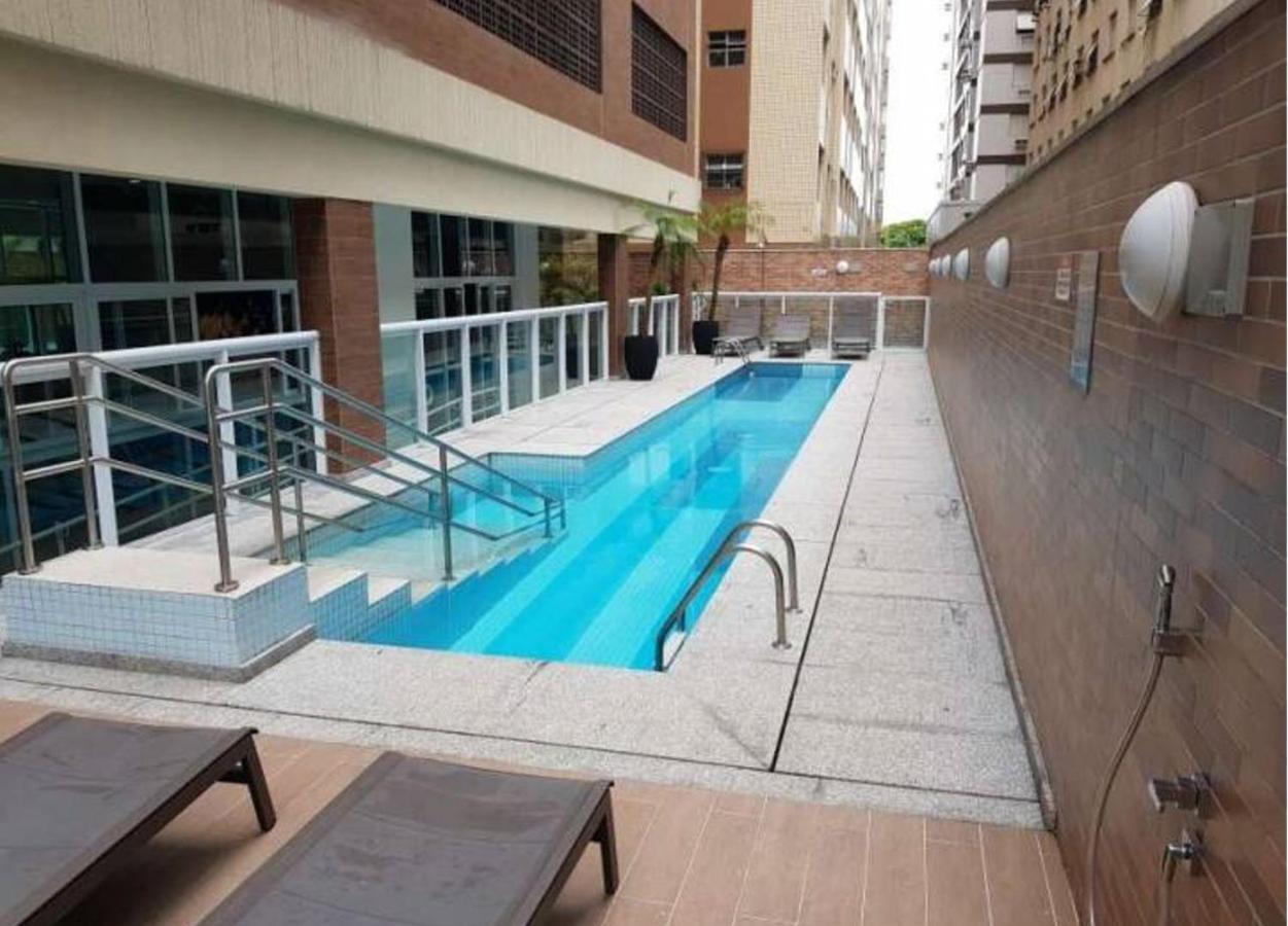 Apto Top Com Vista Pro Mar Em Condominio Completo Em Frente A Praia! Santos  Exteriör bild