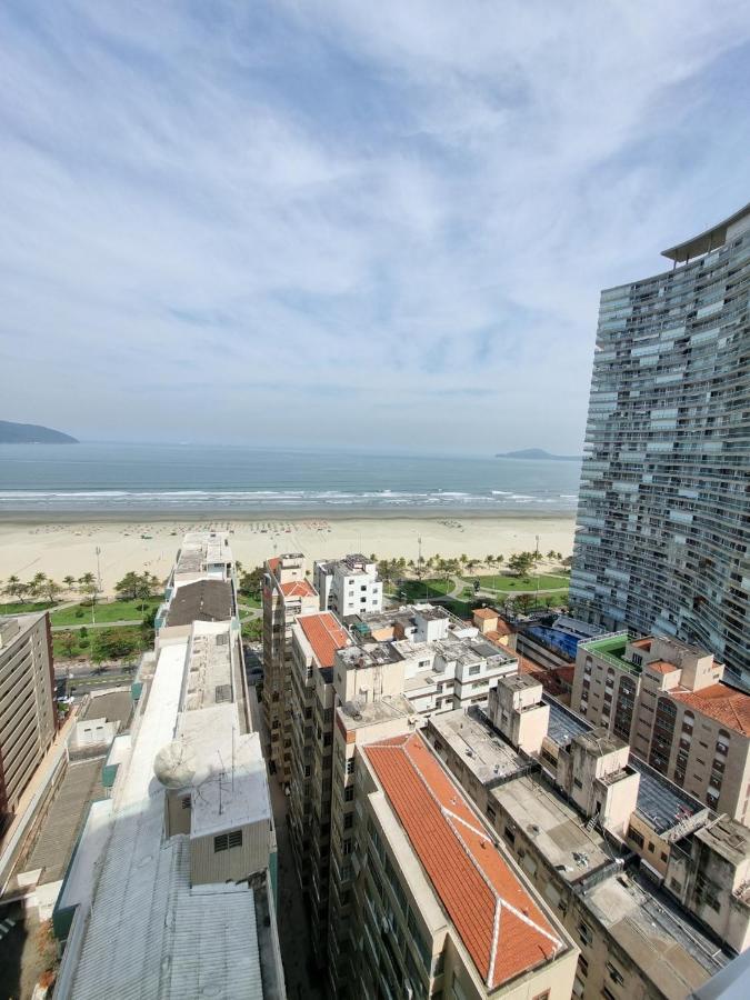 Apto Top Com Vista Pro Mar Em Condominio Completo Em Frente A Praia! Santos  Exteriör bild